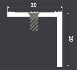 Угол 20*20 внутренний 1,8 черный - фото 98522