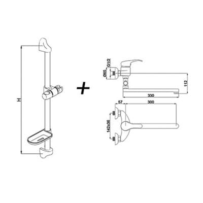 Комплект RUBINETA Prince+Practic-Fresh 625001 - фото 9865
