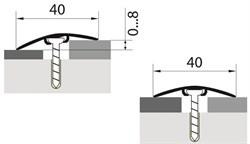 Стык с дюбелем 40мм 1,8 дуб жемчужный - фото 99118