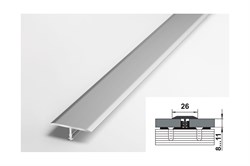 Стык Т-образный 26мм 2,7 алюминий , - фото 99165