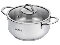 Кастрюля ARDESTO BLACK MARS стеклянная крышка 4.3 л AR0743S - фото 99554