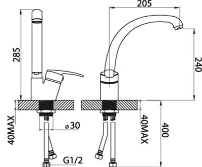 Смеситель ГРАНИКОМ Модель 009 жасмин - фото 9957