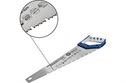 Ножовка TULEX 400мм по дереву 2-компонент.пластиковая ручка, 3D-заточка, закаленный зуб 7TPI 5011140 - фото 99987
