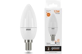 Лампа GAUSS LED Elementary Свеча 12W 880lm E14 3000K 33112