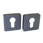 Накладка HIGRADE квадратная под цилиндр, матовая черная RQ А4. HG2.BL