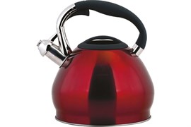 Чайник MALLONY Sonne-3101R из нержавеющей стали, со свистком, окрашенный 3,4л 002804