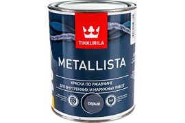 Краска по ржавчине METALLISTA молотковая серебристая глянцевая 0,9л