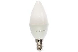 Лампа светодиодная EUROLUX LL-E-C37-5W-230-4K-E14 арт.76/2/3