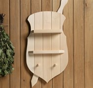 Полка-вешалка Щит и меч! сосна 70*40*10см 4834134