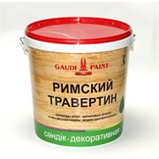 Краска водно-дисперсионная ГАУДИ декоративная Римский Травертин средняя фракция, цвет тёмный 25кг
