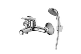 Смеситель одноручный для ванны с коротким изливом, хром DR21035