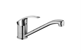 Смеситель Decoroom одноручный для кухни с поворотным изливом хром DR68018