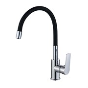 Смеситель Decoroom для кухни с гибким цветным изливом, черный DR22022-Black