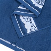 Полотенце махровое ВАСИЛИСА гл/кр Шантильи 50*90 синий DENIM