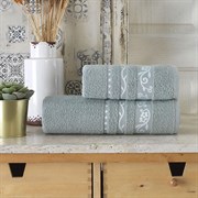 Полотенце махровое ВАСИЛИСА гл/кр Эконом 70*130 Gray серый 100% хлопок