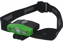 Фонарь Gauss налобныйGFL406 5W 180lm Li-ion 500mAh LED 1/12/72 GF406
