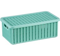 Коробка ВЯЗАНИЕ с крышкой 3л фисташковый (12) М2369
