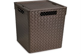 Коробка Береста для хранения, квадратная, без крышки 23л 294*294*300 венге