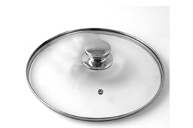 Крышка TS Kitchen стеклянная с металлической ручкой 22см T5722