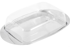 Масленка MALLONY Oliatore из нержавеющей стали, крышка-пластик 18*11*4см 003879