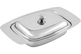 Масленка MALLONY BD-500 с крышкой, из нержавеющей стали 0,5мм, 500мл 981045