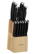 Набор ножей ARDESTO GEMINI GOURMET неж.сталь, пластик, каучуковый блок 14пр AR2114SW