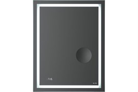 Зеркало AM.PM универсальное с контурной LED-подсветкой,часами, косметич. зеркалом 55см M91AMOX0553WG