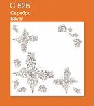 Плита потолочная Шелк (серебро) С525 (1уп-42 м.кв.)