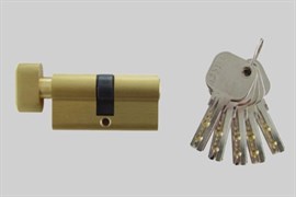 Цилиндр EKF 35*35B SG золото с вертушкой