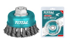 Щётка TOTAL чашечная плетенная 75мм TAC32031