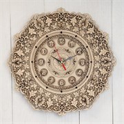 Часы Узор 30*30*3см береста 4210420