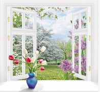 Фотообои НИКА За окном весна 210*97 6 листов