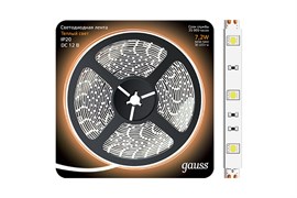 Лента Feron светодиодная 30SMD(5050)m 7,2W/m12V 5m теплый белый, на белом основании LS606 27643