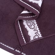 Комплект полотенец ВАСИЛИСА махровое гл/кр Шантильи 1-50*90, 1-70*130 сливовый Prune