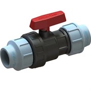 Вентиль шаровый SANTEHPLAST п/п с мет. Д 25мм серый