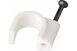 Крепеж кабеля REXANT круглый 12мм, белый упак-50шт 07-4012