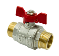 Кран шаровый HLV-101219.N.03 OPTIMA (ручка-бабочка) наруж-наруж резьба 1