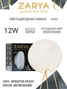 Запаска ЗАРЯ светодиодная 12W 6000-6500К