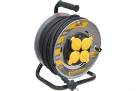 Катушка ИЭК Professional УК30 с т/з 4 места 2Р+PЕ/30м КГ 3*1,5мм2 IP44 WKP16-16-04-30-44