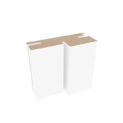 Короб ДУБРАВА телескоп.МДФ 26*80*2070 ПВХ Софт тач(white) с уплот.(шт.)