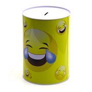 Копилка QIAN SHUENN Смайлики жестяная 10*15см 171627