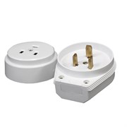 Разъем SIRIUS РШ-ВШ пластиковый 32А 250В 2P+PE (ОУ) белый