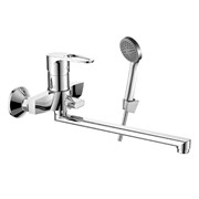 Смеситель Decoroom одноручный универсальный с поворотным изливом 30см, хром DR70043