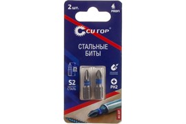Набор FIT стальных бит CUTOP Profi PH2 25мм 2шт 83-337