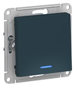 Выключатель AtlasDesign 1-кл.подсв сх1а, 10АХ, механизм изумруд ATN000813