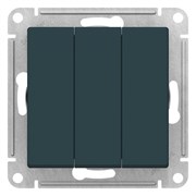 Выключатель AtlasDesign 3-кл.сх 1+1+1,10АХ, механизм изумруд ATN000831