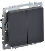 Выключатель BRITE 2-кл. 10А графит BR-V20-0-10-K53