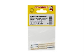 Дюбель-гвоздь СТРОЙБАТ нейлон цил.манж. 5x50 (3 шт) 57451