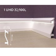 Плинтус СОЛИД напольный ударопрочный UHD32/100L, белый 2,0м/TM Unica/7