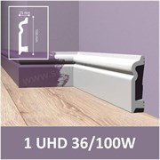Плинтус СОЛИД напольный ударопрочный UHD36/100W, белый, L2.0м/TM Unica/6